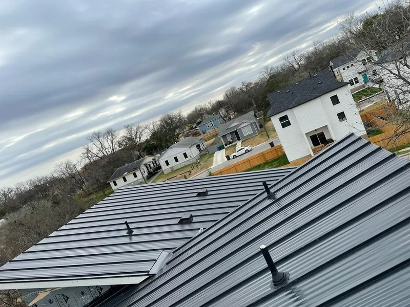 Standing seam metal roof panels with vents for Skylight Repair in Connersville